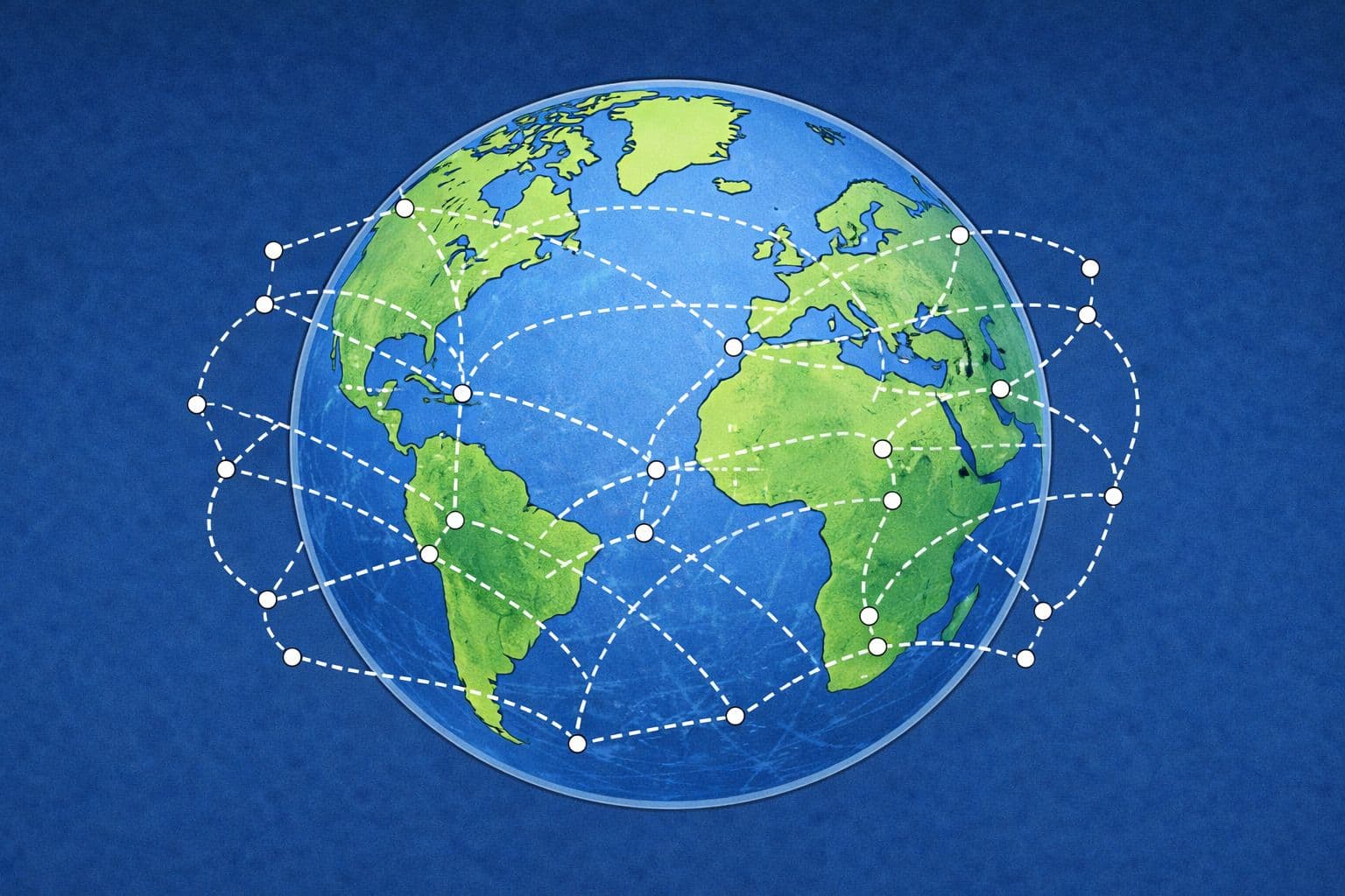Earth From Space With Connections
