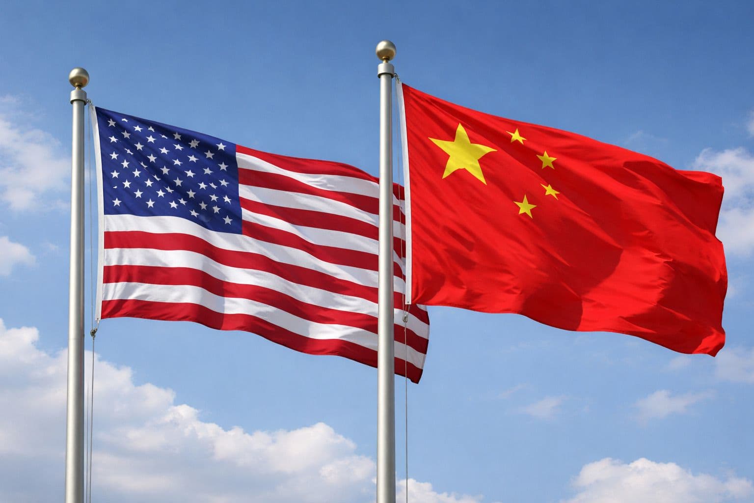American Chinese Flag Waivering