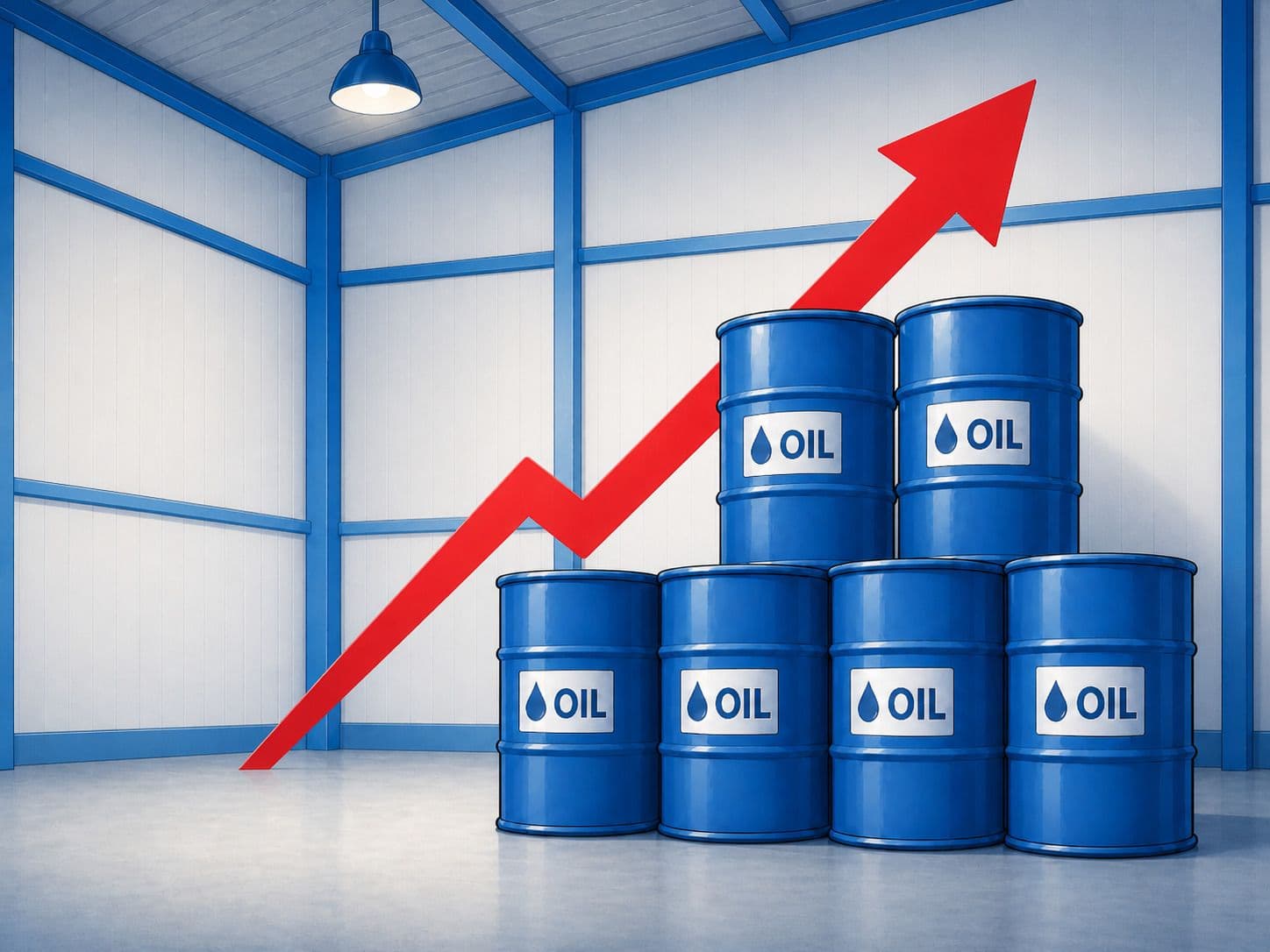 Oil Barrels in Warehouse Price Up