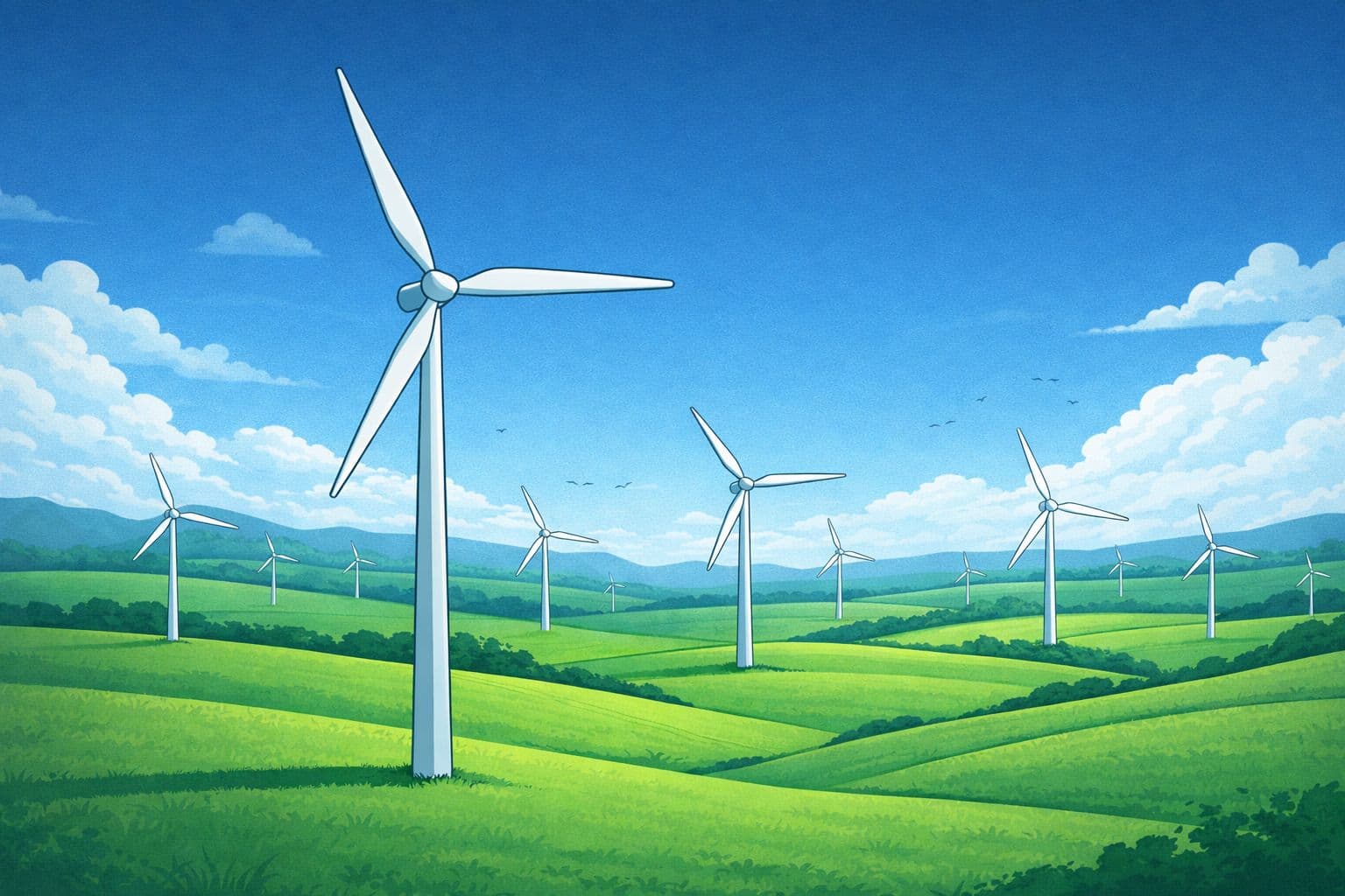 Windmill fields cartoon