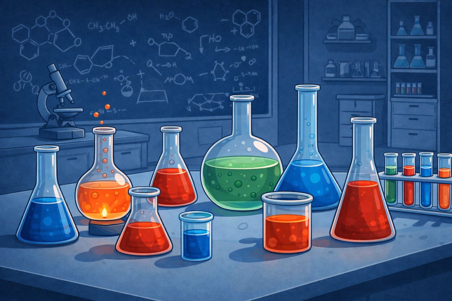 Research lab with potions