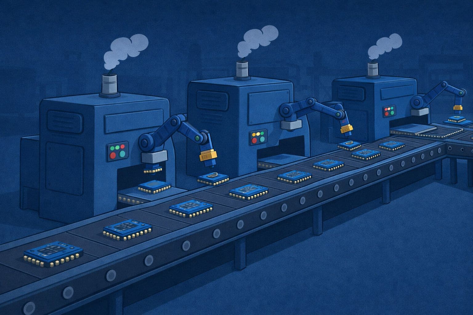 Chip factory cartoon