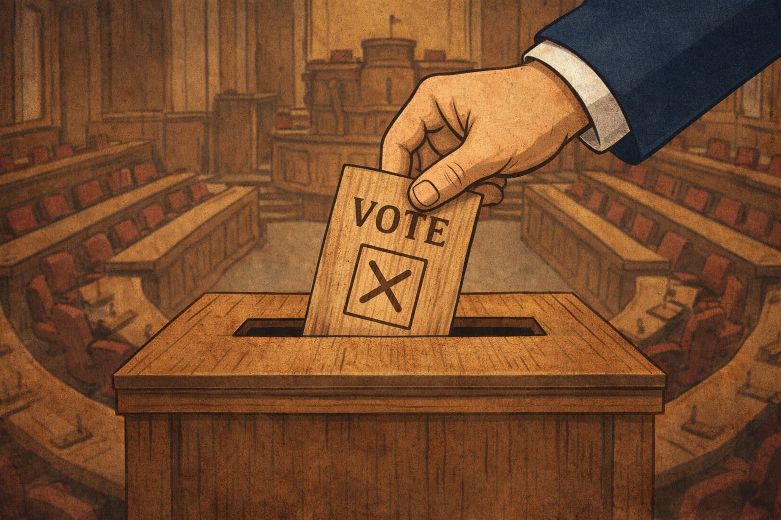 Hand Voting In Voting Ballet